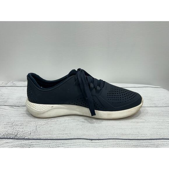 Crocs Lite Ride Pacer Mens Navy Breathable Lace Up Sneakers Shoe Size 7 - Picture 3 of 11